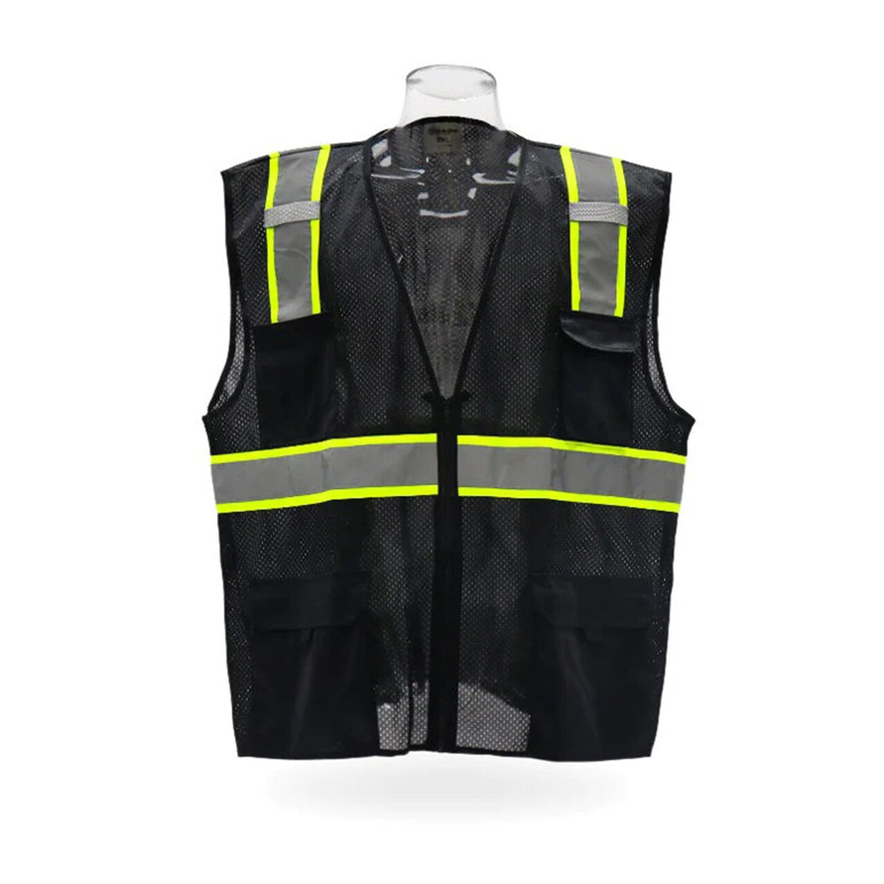 RADYAN® High Visibility Multi Pocket Safety Vest with Reflective Stripes Zipper Front